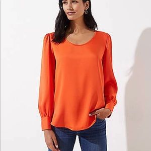 Loft Orange Blouse
